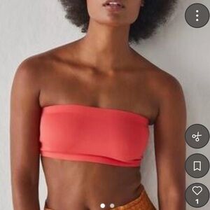 Free People Vibrant Coral Crop Top
